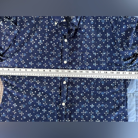 EUC Bonobos 👔 Slim Fit Navy Dot Button-Down Shirt (L) ⭐ 100% Cotton - Picture 6 of 9
